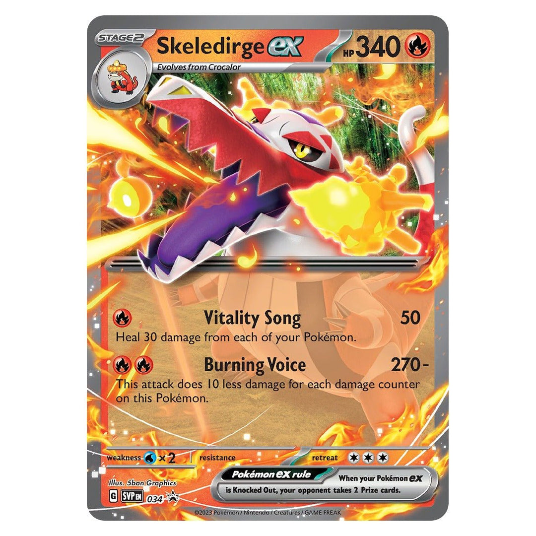 Pokemon - Skeledirge ex - 34 - Promo - Scarlet &amp; Violet Black Star Promos - Top CollectiblesPokémon SinglePokémon