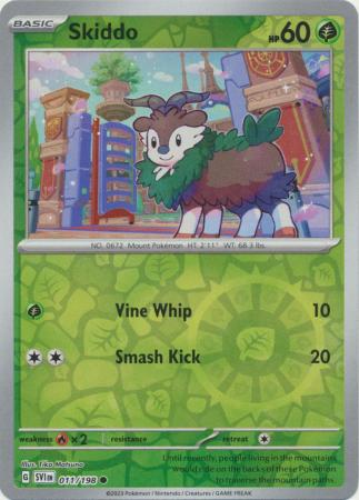 Pokemon - Skiddo - 011/198 - Common Reverse Holo - Scarlet &amp; Violet (Base Set) Series - Top CollectiblesCollectible CardsPokémon