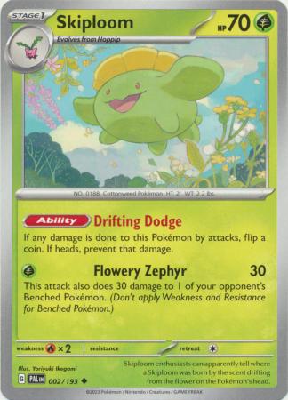 Pokemon - Skiploom - 002/193 - Uncommon - Scarlet &amp; Violet: Paldea Evolved Series - Top CollectiblesCollectible CardsPokémon