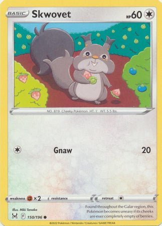 Pokemon - Skwovet - 150/196 - Common - Sword &amp; Shield: Lost Origin Series - Top CollectiblesCollectible CardsPokémon