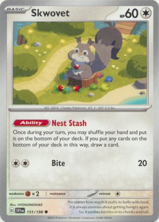 Pokemon - Skwovet - 151/198 - Common - Scarlet & Violet (Base Set) Series - Top CollectiblesCollectible CardsPokémon