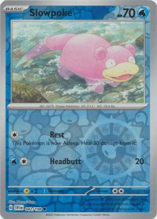 Pokemon - Slowpoke - 042/198 - Common Reverse Holo - Scarlet & Violet (Base Set) Serie - Top CollectiblesCollectible CardsPokémon