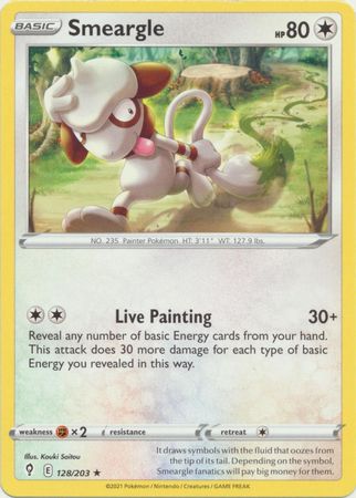 Pokemon - Smeargle - 128/203 - Rare - Sword &amp; Shield: Evolving Skies Series - Top CollectiblesCollectible CardsPokémon