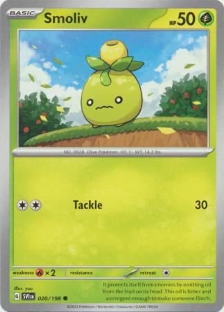 Pokemon - Smoliv - 020/198 - Common - Scarlet & Violet (Base Set) Series - Top CollectiblesCollectible CardsPokémon