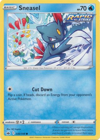 Pokemon - Sneasel - 030/198 - Common - Sword &amp; Shield: Chilling Reign Series - Top CollectiblesCollectible CardsPokémon