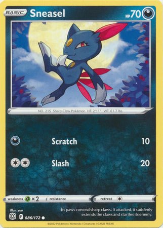 Pokemon - Sneasel - 086/172 - Common - Sword &amp; Shield: Brilliant Stars Series - Top CollectiblesCollectible CardsPokémon