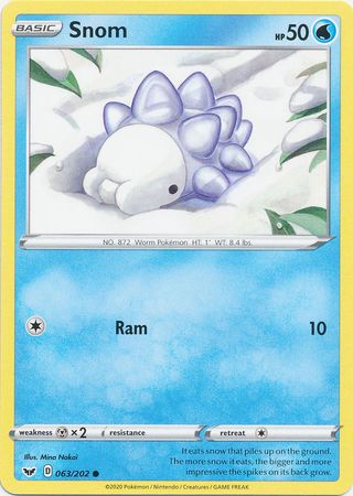 Pokemon - Snom - 063/202 - Common - Sword &amp; Shield: Base Set Series - Top CollectiblesCollectible CardsPokémon