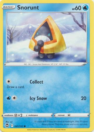 Pokemon - Snorunt - 041/195 - Common - Sword & Shield: Silver Tempest Series - Top CollectiblesCollectible CardsPokémon