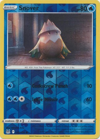 Pokemon - Snover - 042/196 - Common Reverse Holo - Sword &amp; Shield: Lost Origin Series - Top CollectiblesCollectible CardsPokémon