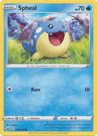 Pokemon - Spheal - 037/198 - Common - Sword &amp; Shield: Chilling Reign Series - Top CollectiblesCollectible CardsPokémon