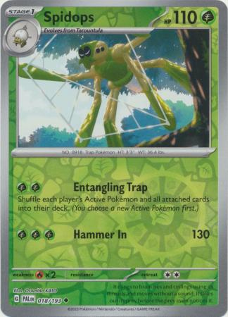 Pokemon - Spidops - 018/193 - Uncommon Reverse Holo - Scarlet &amp; Violet: Paldea Evolved Series - Top CollectiblesCollectible CardsPokémon