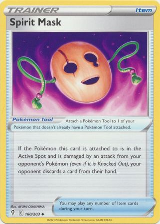 Pokemon - Spirit Mask - 160/203 - Uncommon - Sword &amp; Shield: Evolving Skies Series - Top CollectiblesCollectible CardsPokémon