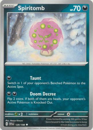 Pokemon - Spiritomb - 129/198 - Uncommon - Scarlet &amp; Violet (Base Set) Series - Top CollectiblesCollectible CardsPokémon