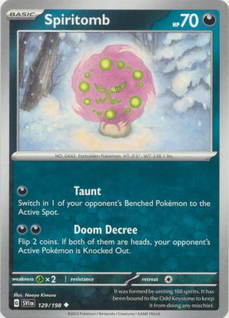 Pokemon - Spiritomb - 129/198 - Uncommon - Scarlet & Violet (Base Set) Series - Top CollectiblesCollectible CardsPokémon