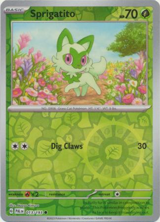Pokemon - Sprigatito - 013/193 - Common Reverse Holo - Scarlet &amp; Violet: Paldea Evolved Series - Top CollectiblesCollectible CardsPokémon