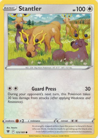 Pokemon - Stantler - 125/189 - Common - Sword &amp; Shield: Astral Radiance Series - Top CollectiblesCollectible CardsPokémon