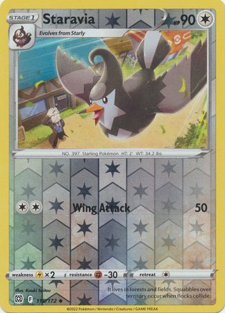 Pokemon - Staravia - 118/172 - Uncommon Reverse Holo - Sword & Shield: Brilliant Stars Series - Top CollectiblesCollectible CardsPokémon