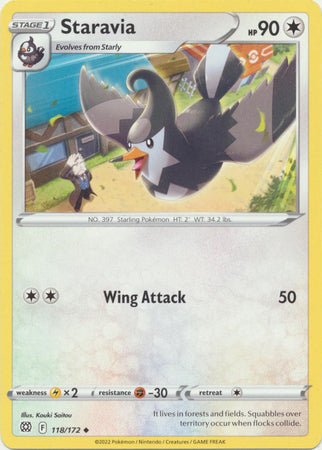 Pokemon - Staravia - 118/172 - Uncommon - Sword & Shield: Brilliant Stars Series - Top CollectiblesCollectible CardsPokémon