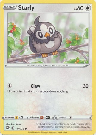 Pokemon - Starly - 117/172 - Common - Sword &amp; Shield: Brilliant Stars Series - Top CollectiblesCollectible CardsPokémon
