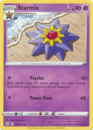 Pokemon - Starmie - 055/172 - Uncommon - Sword &amp; Shield: Brilliant Stars Series - Top CollectiblesCollectible CardsPokémon