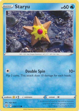 Pokemon - Staryu - 030/172 - Common - Sword &amp; Shield: Brilliant Stars Series - Top CollectiblesCollectible CardsPokémon