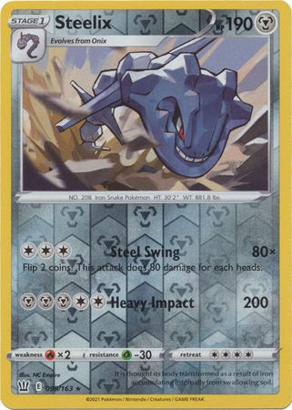 Pokemon - Steelix - 099/163 - Holo Rare Reverse Holo - Sword & Shield: Battle Styles Singles - Top CollectiblesCollectible CardsPokémon