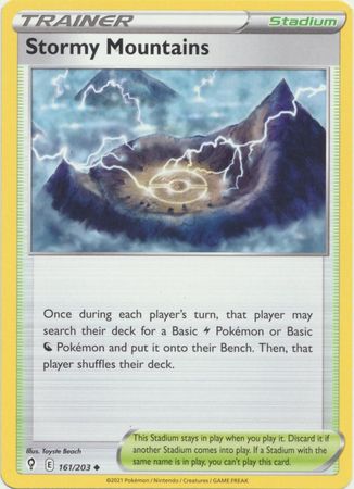 Pokemon - Stormy Mountains - 161/203 - Uncommon - Sword &amp; Shield: Evolving Skies Series - Top CollectiblesCollectible CardsPokémon