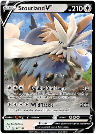 Pokemon - Stoutland V - 117/163 - Ultra Rare - Sword &amp; Shield: Battle Styles Singles - Top CollectiblesCollectible CardsPokémon