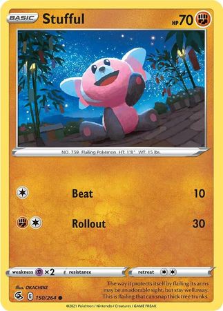 Pokemon - Stufful - 150/264 - Common - Sword &amp; Shield: Fusion Strike Series - Top CollectiblesCollectible CardsPokémon