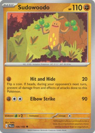 Pokemon - Sudowoodo - 109/193 - Uncommon - Scarlet &amp; Violet: Paldea Evolved Series - Top CollectiblesCollectible CardsPokémon