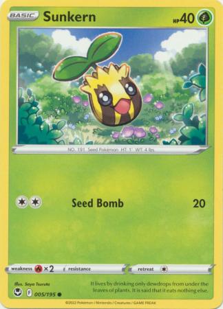 Pokemon - Sunkern - 005/195 - Common - Sword &amp; Shield: Silver Tempest Series - Top CollectiblesCollectible CardsPokémon