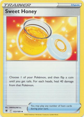 Pokemon - Sweet Honey - 153/189 - Uncommon - Sword &amp; Shield: Astral Radiance Series - Top CollectiblesCollectible CardsPokémon