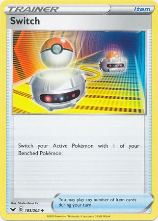 Pokemon - Switch - 183/202 - Uncommon - Sword &amp; Shield: Base Set Series - Top CollectiblesCollectible CardsPokémon