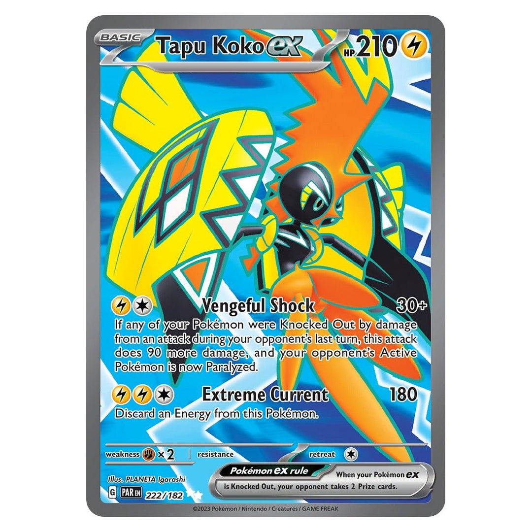 Pokemon - Tapu Koko ex - 222 - Ultra Rare - Paradox Rift - Top CollectiblesPokémon SinglePokémon