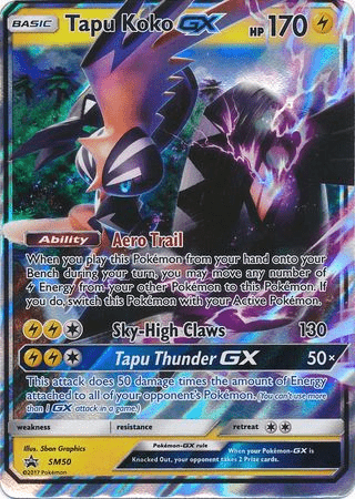 Pokemon - Tapu Koko GX - SM50 - Promo - Sun &amp; Moon Series - Top CollectiblesCollectible CardsPokémon