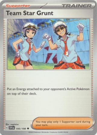 Pokemon - Team Star Grunt - 195/198 - Uncommon - Scarlet &amp; Violet (Base Set) Series - Top CollectiblesCollectible CardsPokémon