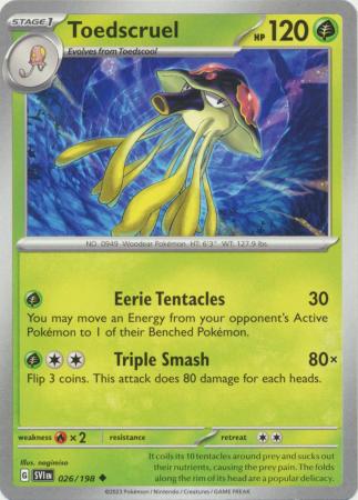 Pokemon - Toedscruel - 026/198 - Uncommon - Scarlet &amp; Violet (Base Set) Serie - Top CollectiblesCollectible CardsPokémon