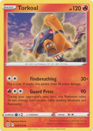 Pokemon - Torkoal - 023/172 - Uncommon - Sword &amp; Shield: Brilliant Stars Series - Top CollectiblesCollectible CardsPokémon