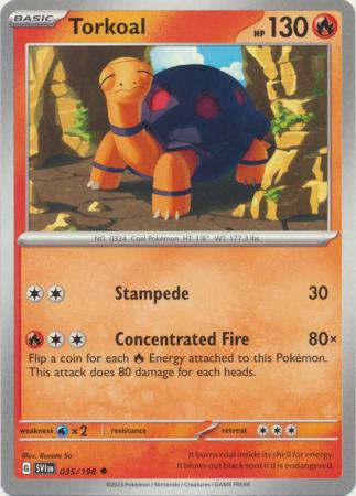 Pokemon - Torkoal - 035/198 - Uncommon - Scarlet &amp; Violet (Base Set) Serie - Top CollectiblesCollectible CardsPokémon