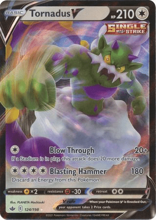 Pokemon - Tornadus V - 124/198 - Ultra Rare - Sword &amp; Shield: Chilling Reign Series - Top CollectiblesCollectible CardsPokémon