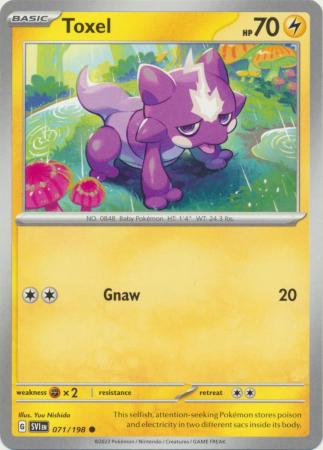 Pokemon - Toxel - 071/198 - Common - Scarlet &amp; Violet (Base Set) Series - Top CollectiblesCollectible CardsPokémon