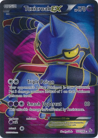 Pokemon - Toxicroak EX - 102/106 - Full Art Ultra Rare - XY: Flashfire Series - Top CollectiblesCollectible CardsPokémon