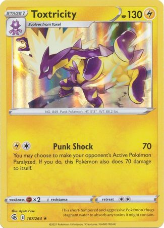 Pokemon - Toxtricity - 107/264 - Holo Rare - Sword &amp; Shield: Fusion Strike Series - Top CollectiblesCollectible CardsPokémon