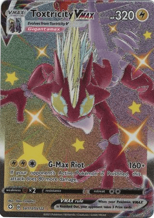 Pokemon - Toxtricity VMAX - SV113/SV122 - Shiny Rare - Shining Fates Series - Top CollectiblesCollectible CardsPokémon