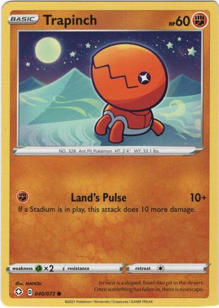 Pokemon - Trapinch - 040/072 - Common - Shining Fates Series - Top CollectiblesCollectible CardsPokémon