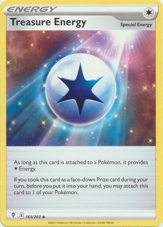Pokemon - Treasure Energy - 165/203 - Uncommon - Sword &amp; Shield: Evolving Skies Series - Top CollectiblesCollectible CardsPokémon