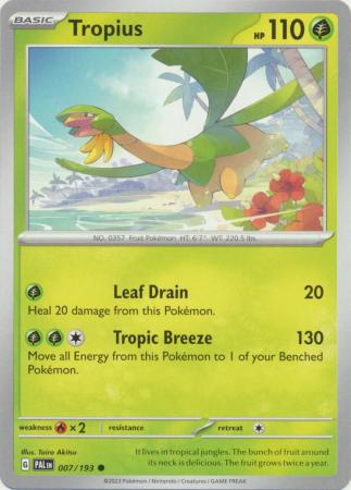 Pokemon - Tropius - 007/193 - Common - Scarlet &amp; Violet: Paldea Evolved Series - Top CollectiblesCollectible CardsPokémon