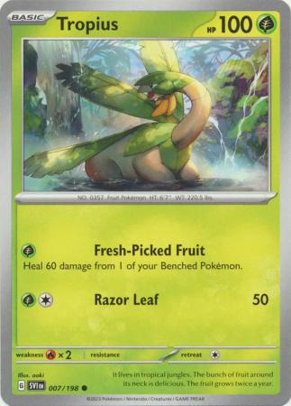 Pokemon - Tropius - 007/198 - Common - Scarlet & Violet (Base Set) Series - Top CollectiblesCollectible CardsPokémon