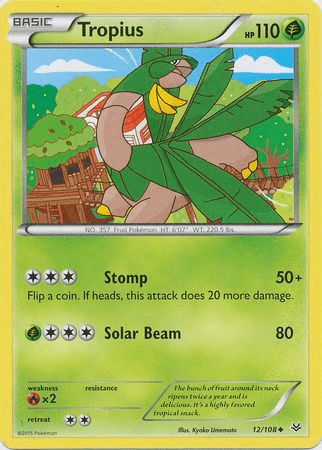 Pokemon - Tropius - 12/108 - Uncommon - XY: Roaring Skies Series - Top CollectiblesCollectible CardsPokémon