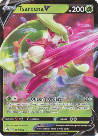 Pokemon - Tsareena V - 021/264 - Ultra Rare - Sword &amp; Shield: Fusion Strike Series - Top CollectiblesCollectible CardsPokémon